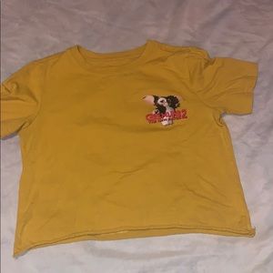Cute yellow gremlins crop top